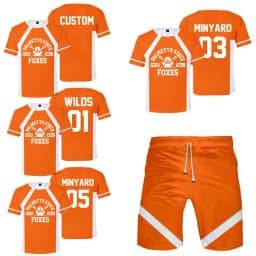 Cosplay The Foxhole Court Palmetto State Foxes Lacrosse Jersey WILDS MINYARD JOSTEN Short Sleeve T Shirt for Men Boy Oversized