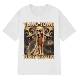 Tung Sahur Graphic Printed T-Shirt Men Summer Casual Loose Fashion Funny Round Neck Short Sleeve Tops Clothing T-shirt Unisex
