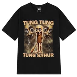Tung Sahur Graphic Printed T-Shirt Men Summer Casual Loose Fashion Funny Round Neck Short Sleeve Tops Clothing T-shirt Unisex