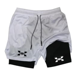 New Running Short Men Gym Sports 2 In 1 Quick Drying Workout Boxing Training Bottoms Fitness Jogging Shorts Pants Summer