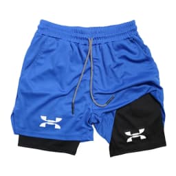 New Running Short Men Gym Sports 2 In 1 Quick Drying Workout Boxing Training Bottoms Fitness Jogging Shorts Pants Summer