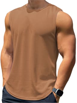6XL Plus Size men sleeveless tank top round neck moisture absorbent sweat drying tank top suitable for summer gym sports tops