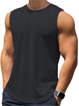 6XL Plus Size men sleeveless tank top round neck moisture absorbent sweat drying tank top suitable for summer gym sports tops