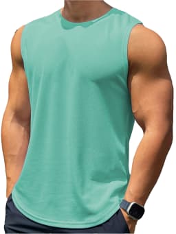 6XL Plus Size men sleeveless tank top round neck moisture absorbent sweat drying tank top suitable for summer gym sports tops