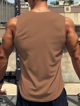 6XL Plus Size men sleeveless tank top round neck moisture absorbent sweat drying tank top suitable for summer gym sports tops