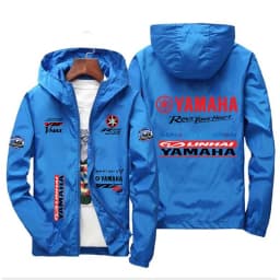 Men's Thin Windbreaker Jacket with YAMAHA Logo, Suitable for Sports, Leisure, Outdoor and Fishing, Windproof, UV Protection, Cas