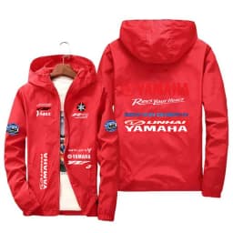 Men's Thin Windbreaker Jacket with YAMAHA Logo, Suitable for Sports, Leisure, Outdoor and Fishing, Windproof, UV Protection, Cas