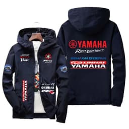 Men's Thin Windbreaker Jacket with YAMAHA Logo, Suitable for Sports, Leisure, Outdoor and Fishing, Windproof, UV Protection, Cas