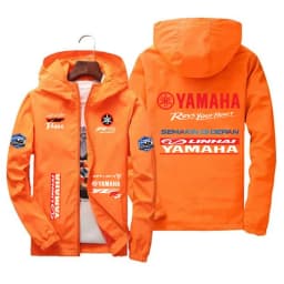 Men's Thin Windbreaker Jacket with YAMAHA Logo, Suitable for Sports, Leisure, Outdoor and Fishing, Windproof, UV Protection, Cas