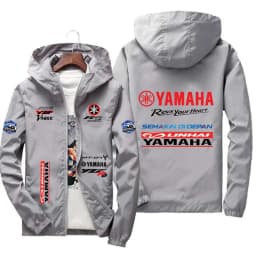 Men's Thin Windbreaker Jacket with YAMAHA Logo, Suitable for Sports, Leisure, Outdoor and Fishing, Windproof, UV Protection, Cas