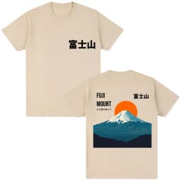 Japanese Style Hokkaido Wave Graphic T-shirts Men Women Harajuku Fashion Vintage T Shirts Oversized Cotton Popular T-Shirt Gifts