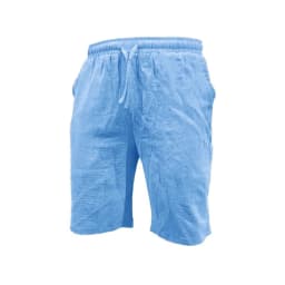Summer Cotton Linen Lightweight Casual Short Pants Elastic Waist Solid Color Shorts Men Short Beach Short Trousers for Men