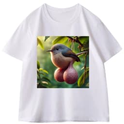 Ball Bird Gag Hoodie Men Women Fun Round-Neck Loose Short-Sleeve T-Shirt Streetwear Casual High-Quality T-Shirt Y2k Ins Clothes