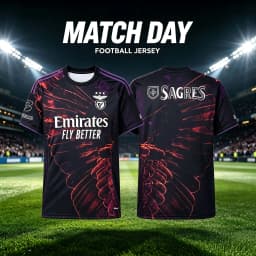 2026-27 New Season Third Away Football Jersey Summer Men Abstract Pattern Benfica Lisboa Soccer Shirt Match Sports Clothing
