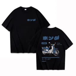 Fashion Loose T-Shirt Retro Summer Cartoon Anime Car Print Unisex Short Sleeve Round Neck Couple's Tee Youth T Shirts