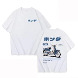 Fashion Loose T-Shirt Retro Summer Cartoon Anime Car Print Unisex Short Sleeve Round Neck Couple's Tee Youth T Shirts