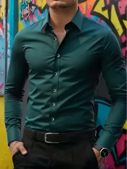 Spring and Summer Collection: White Long-Sleeved Business Formal Shirt (Suitable for Brides and Matrons of Honor) Men's Long-