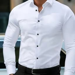Spring and Summer Collection: White Long-Sleeved Business Formal Shirt (Suitable for Brides and Matrons of Honor) Men's Long-