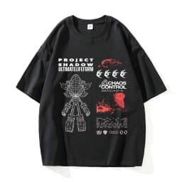 Men's T Shirt Vintage 90s Shadows Hedgehogs T-Shirts Fashion Summer Tees Y2K Basic Printed Cotton Tops Birthday Gift