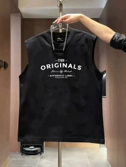 100 Cotton Men's Summer Fashion Casual Sports Loose Boston Est 1997 Print Comfortable Breathable Round Neck Sleeveless Vest