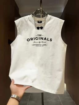 100 Cotton Men's Summer Fashion Casual Sports Loose Boston Est 1997 Print Comfortable Breathable Round Neck Sleeveless Vest