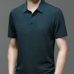 Business Casual Sweat-absorbing Top Brand Clothes Summer New Men's Short Sleeve T-shirt Ice Silk Cool and Breathable POLO Shirt
