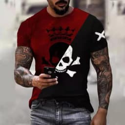 2024 New Oversized T Shirt For Men Casual Short Sleeve Hip Hop Smiling Face Print Plus Size Tee Shirt Pullover Mens T-shirt Top