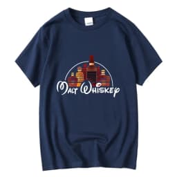 Summer Men T-shirt Cotton Blend Funny Malt Whiskey Print Summer Loose O-neck Cool T Shirt for Men Short Sleeve T-shirt Male Tee