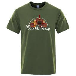 Summer Men T-shirt Cotton Blend Funny Malt Whiskey Print Summer Loose O-neck Cool T Shirt for Men Short Sleeve T-shirt Male Tee