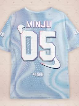 men women Fashion O-Neck Short Sleeve T-Shirt ILLIT MINJU Fans Summer Tee Lightweight Sport Daily Tee Oversized Sport T-Shirt