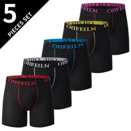 10 Pieces /5 Pieces Multi-Color Combination Men's Fashion Casual Sports Underwear Joker Comfortable Basic Teenagers Plus Size Sh