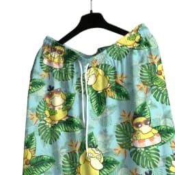 2026 Fashion New Pok É Mon Psyduck Hawaiian Style Shirt and Shorts Set Men/Women Home Casual Pajama Set Beach Party Clothing