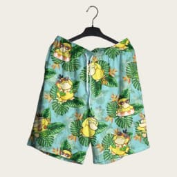 2026 Fashion New Pok É Mon Psyduck Hawaiian Style Shirt and Shorts Set Men/Women Home Casual Pajama Set Beach Party Clothing