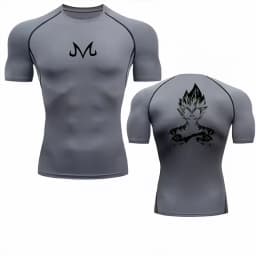 Bandai Dragon Ball Z Men T-shirt Majin Vegeta Compression Fitness Gym Quick Dry Sport T Shirt Comfortable Breathable Streetwear