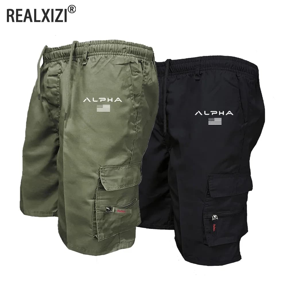 New Men's Cargo Shorts Fashion Casual Running Shorts Big Pocket Sports Slacks Cargo Panels Trousers Plus Size for Male