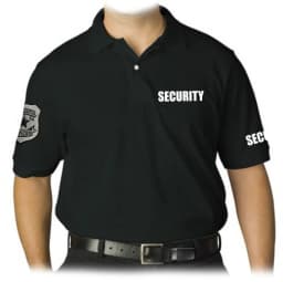 MEN'S PRINTED SECURITY EMBROIDERY BADGE STAFF UNIFORM COLLAR POLO T-SHIRT Black Graphic Polo Shirt Size Printed Vintage Summer
