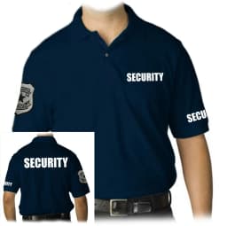 MEN'S PRINTED SECURITY EMBROIDERY BADGE STAFF UNIFORM COLLAR POLO T-SHIRT Black Graphic Polo Shirt Size Printed Vintage Summer
