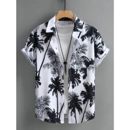 Summer 2026 Hawaiian Men's Fashionable Printed Beach Vintage Fun Casual Quick Drying Shirt