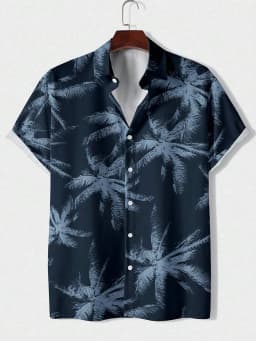 Summer 2026 Hawaiian Men's Fashionable Printed Beach Vintage Fun Casual Quick Drying Shirt