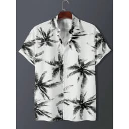 Summer 2026 Hawaiian Men's Fashionable Printed Beach Vintage Fun Casual Quick Drying Shirt
