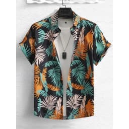 Summer 2026 Hawaiian Men's Fashionable Printed Beach Vintage Fun Casual Quick Drying Shirt