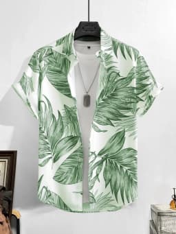 Summer 2026 Hawaiian Men's Fashionable Printed Beach Vintage Fun Casual Quick Drying Shirt