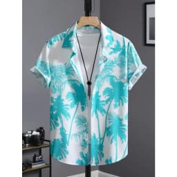Summer 2026 Hawaiian Men's Fashionable Printed Beach Vintage Fun Casual Quick Drying Shirt