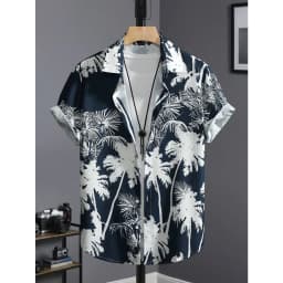 Summer 2026 Hawaiian Men's Fashionable Printed Beach Vintage Fun Casual Quick Drying Shirt