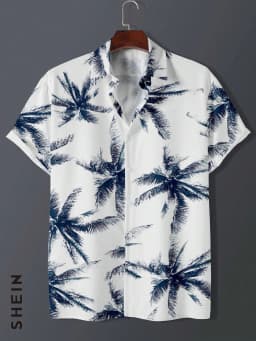 Summer 2026 Hawaiian Men's Fashionable Printed Beach Vintage Fun Casual Quick Drying Shirt