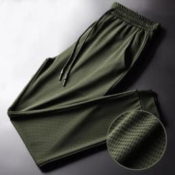 Men Fashion Quick Dry Pants Lightweight Hiking Jogging Running Trousers Breathable Workout Gym Ankle Tied Athletic Pants
