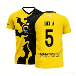 2026 New Men's Israel-Style Soccer T-Shirt – Lion Totem & No. 77 – Breathable Mesh Short-Sleeve Jersey for Matches and Training