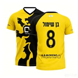 2026 New Men's Israel-Style Soccer T-Shirt – Lion Totem & No. 77 – Breathable Mesh Short-Sleeve Jersey for Matches and Training
