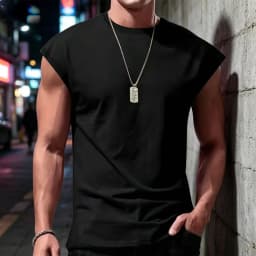 2026 Men's Loose Fit round Neck Short Sleeve T-Shirt Casual Breathable Summer Sports Basic Vest for Comfortable Wear