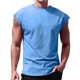 2026 Men's Loose Fit round Neck Short Sleeve T-Shirt Casual Breathable Summer Sports Basic Vest for Comfortable Wear